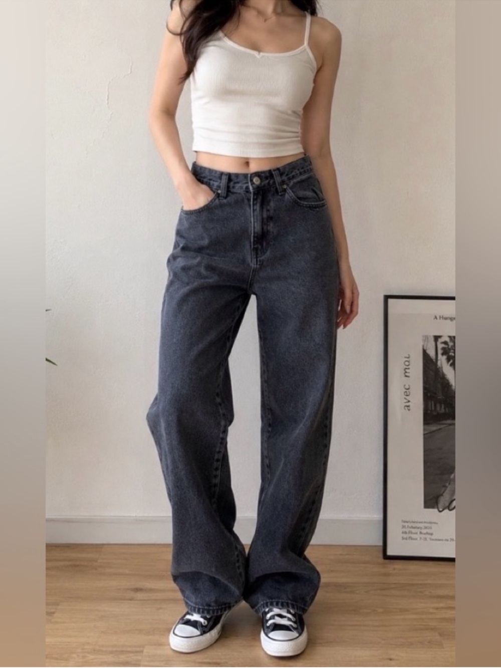 Levi's Baggy Dad Black Faded Jeans Size 25